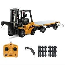 1/10 RC Alloy Beast: Forklift, Crane, Flatbed! 3-in-1 Action! 2.4G Control. Get Yours!